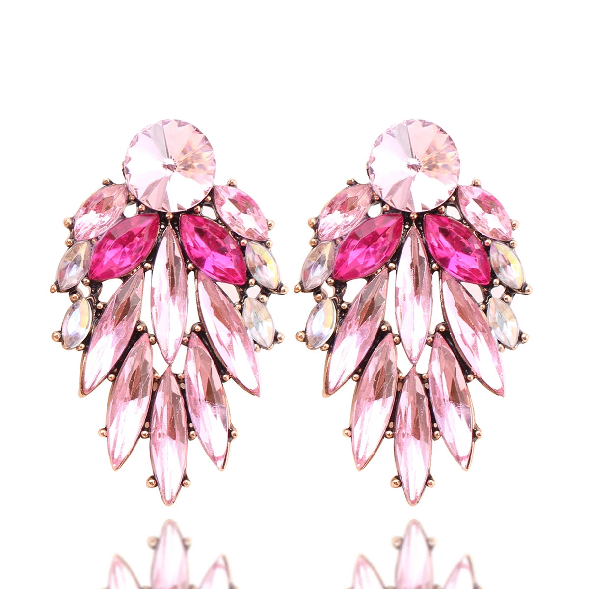 Elegant Tree Shape Acrylic Opal Stone Stud Earrings Statement Women Piercing Earrings 2019 New Trendy Jewelry Gift