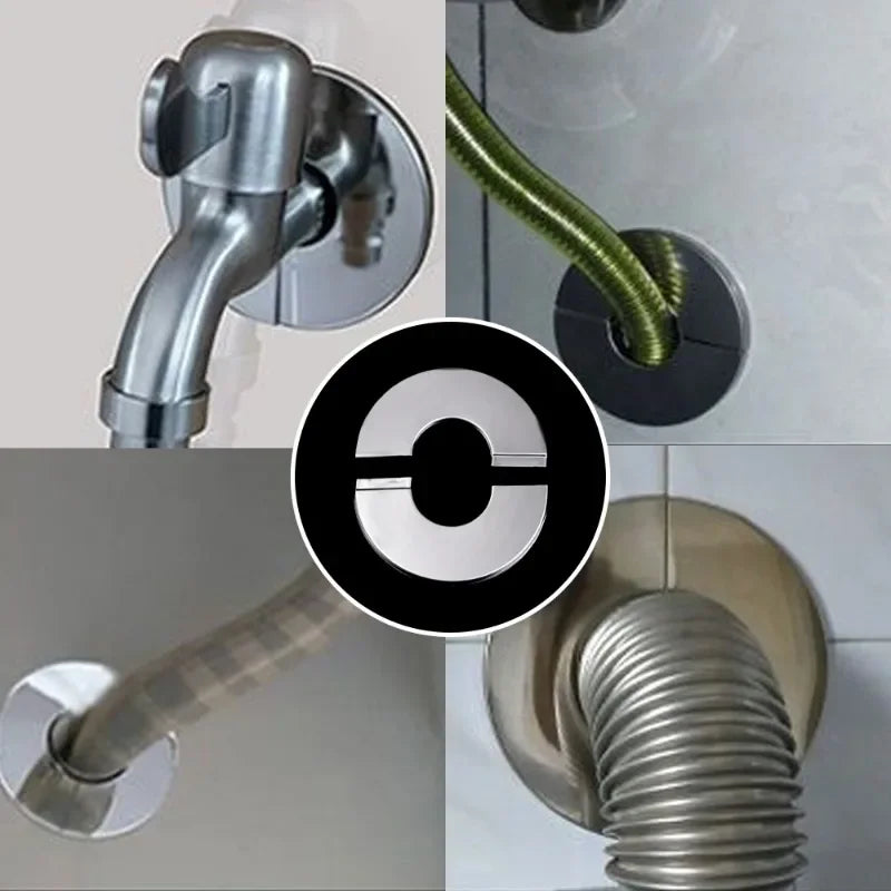 Faucet Stainless Steel Decorative Cover Faucet Water Pipe Round Detachable Decorative Cover Home Bathroom Hardware Accessories