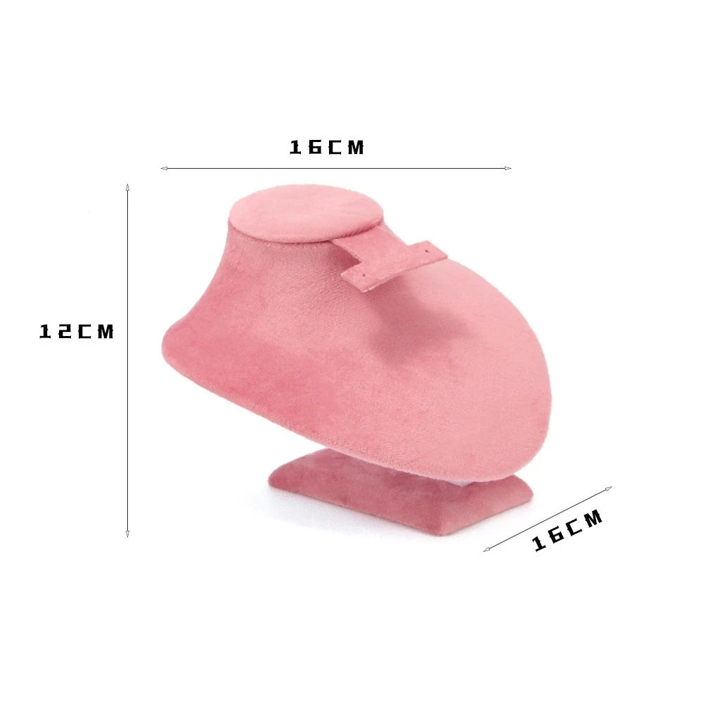 High End Pink Velvet Jewelry Display Props Ring Earrings Holder Necklace Bracelet Tray Organizer Jewelry Store Window Display