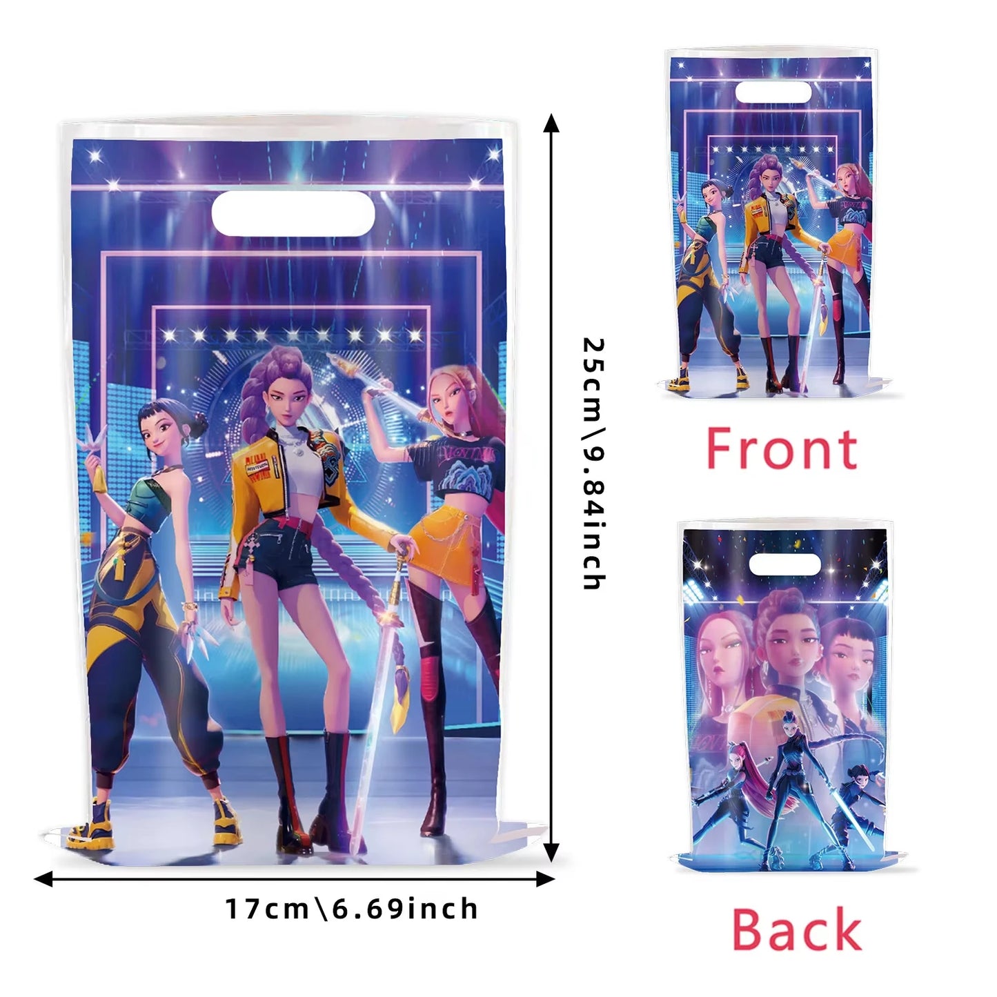 K-Ppop Demon Hunter Party Favor Disposable Tableware Set Backdrop Banner Slap Bracelets Baby shower Birthday Christmas Gift