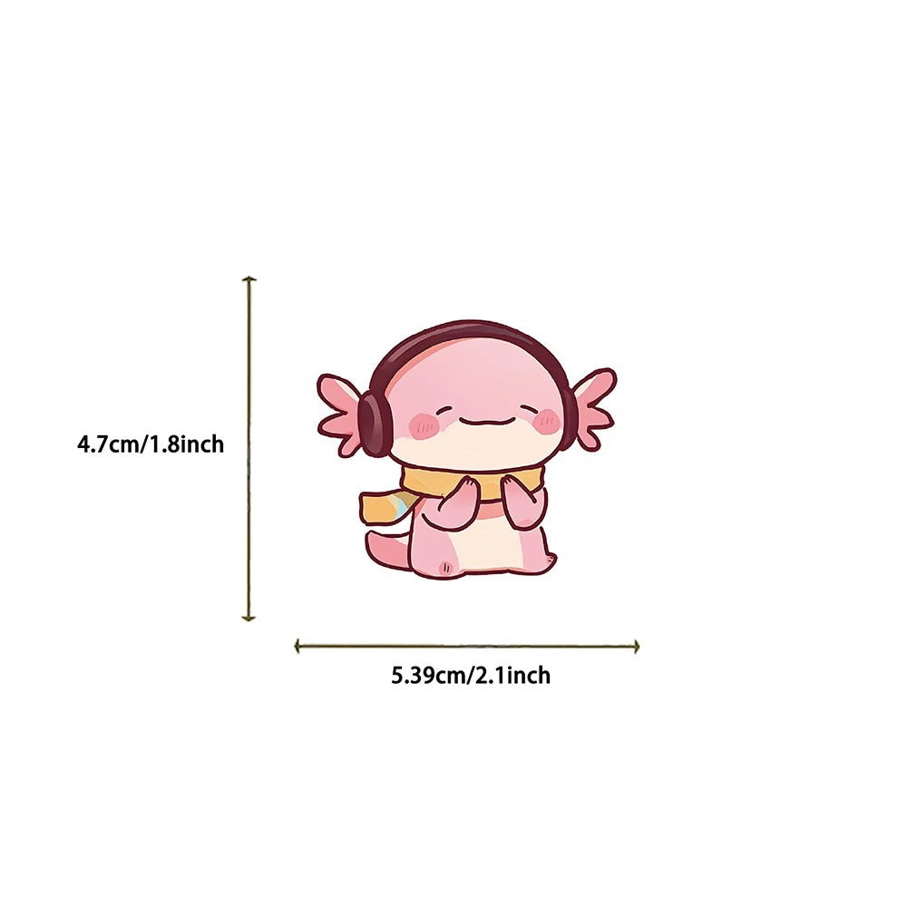 10/30/50pcs Funny Axolotl Cartoon Animal Stickers Cute Decoration Decals DIY Water Bottle Phone Suitcase Kawaii Sticker Kids Toy