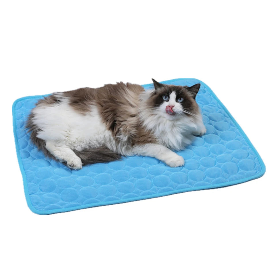DualPet Dog Cat Summer Cooling Pad Mat Washable Puppy Big Dog Ice Gel Bed Mattress Cool Mascotas Cushion Blanket