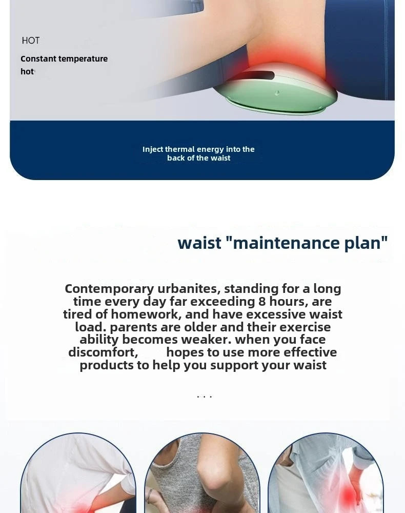 JAIYORL Electric Lumbar Traction Massager Adjustable Vibration Waist Spine Support Back Massage Machine Waist Masajeador