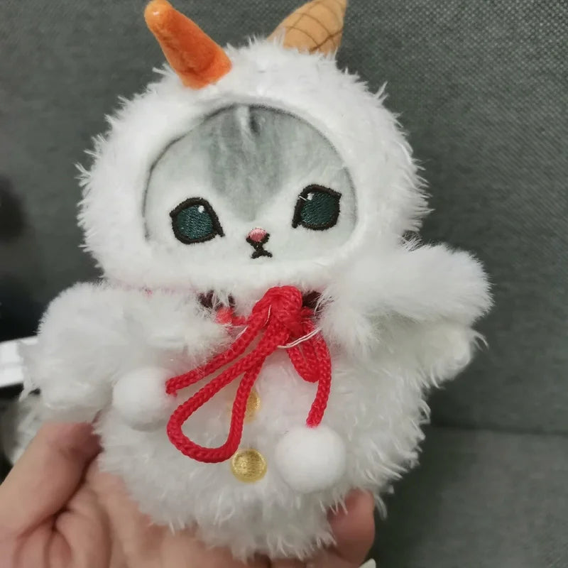 Christmas  Edition Cute Cartoon Cat Plush Toy Pendant Keychain Schoolbag Decoration Soft Comfortable Plush Toy Christmas Gift
