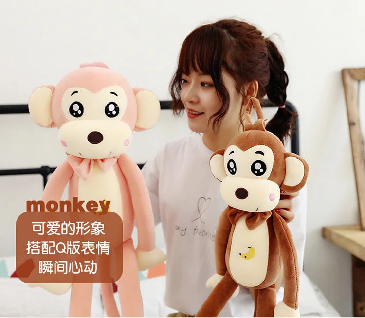 Creative Cute Cartoon Plush Toy Animal Monkey Long Arms And Long Legs Doll Baby Sleeping Comfort Pillow Christmas Gift