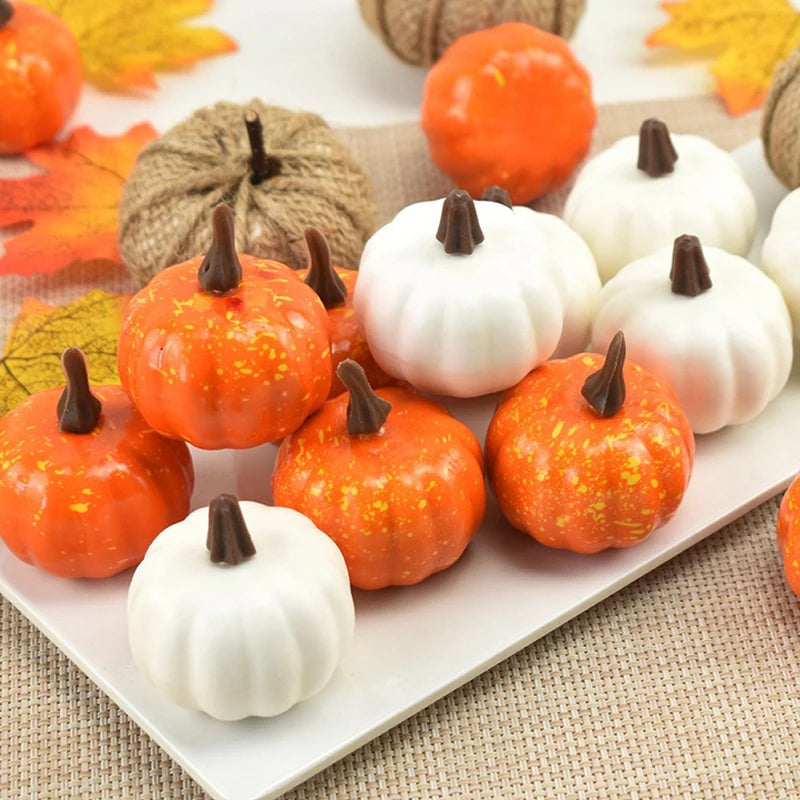 6PCS/Lot Simulated Pumpkin Yellow/White Available DIY Decoration Photography Prop for Thanksgiving Halloween Atmosphere Gift ZYF