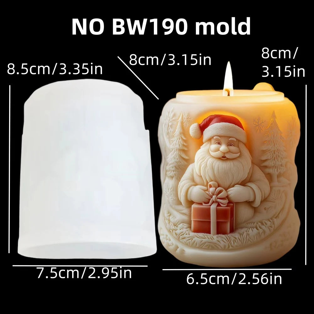 Love Owl Candle Silicone Mold Wear Christmas Hat Owl Resin Mold Christmas Heart Owl Gypsum Mould Craft Molds Christmas Gift