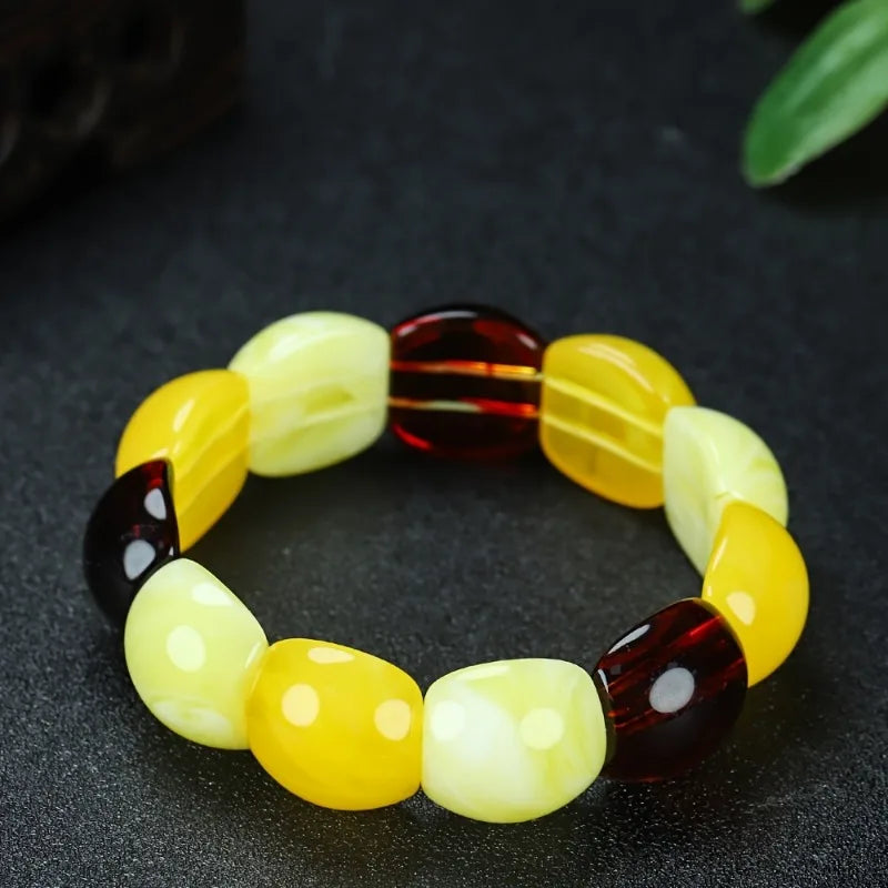 Amber bead bracelet men's and women's fashion accessories