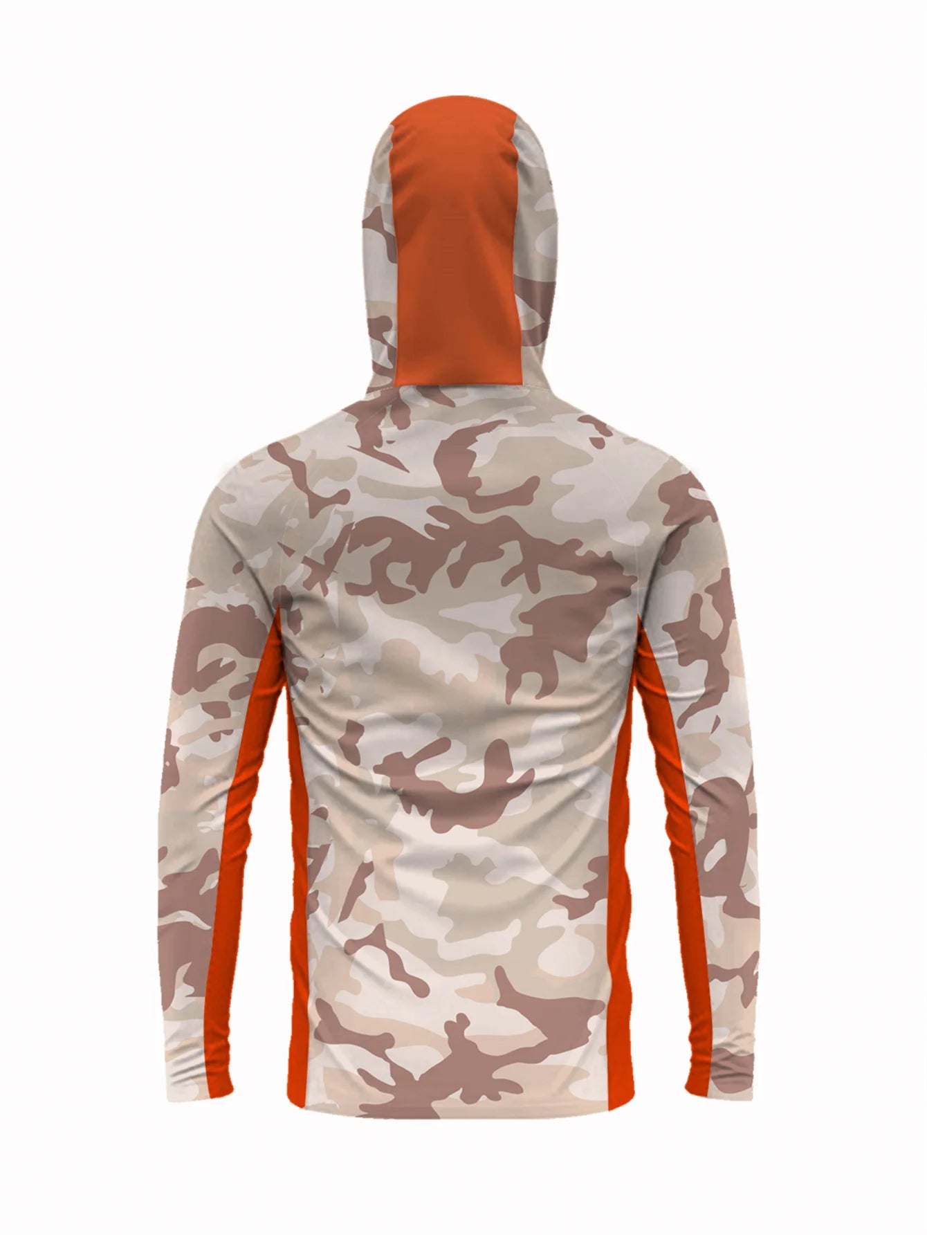 Long Sleeve Fishing Shirts Men Sun Protection Hoodie Mask All-in-one Fishing Clothing Hunting Camping Angling T-shirt Upf