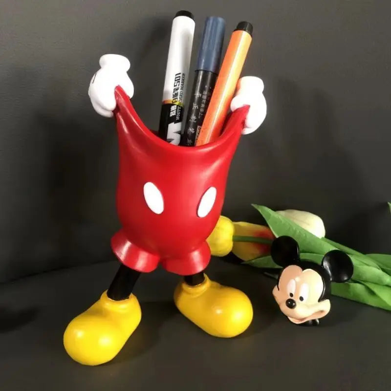 Kawaii Mickey Glove Pen Holder Anime Cute Cartoon Pencil Stationery Desktop Decoration Student Pen Holder Christmas Gift