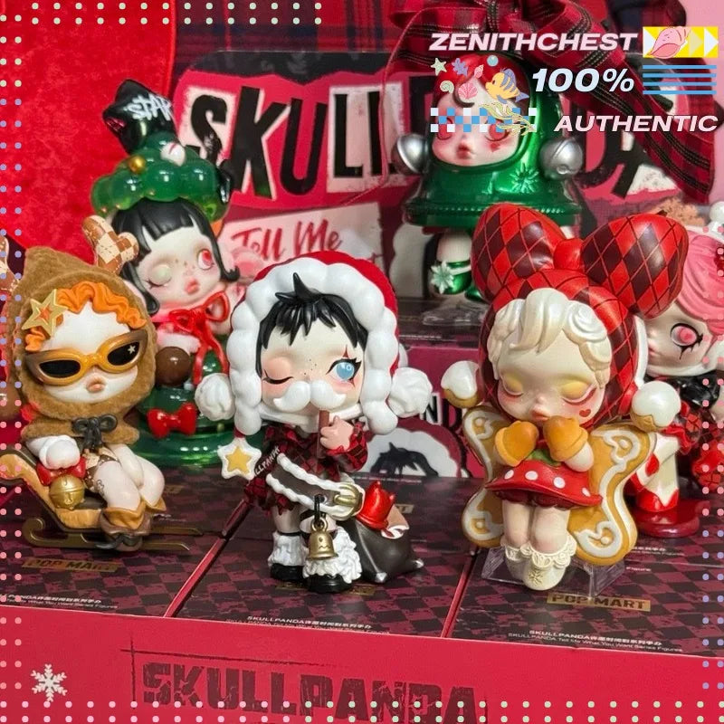 Genuine POP MART SKULLPANDA the Best Seaion Series Blind Box Doll Christmas Gift Trendy Collectible Toy The surprise of Christma