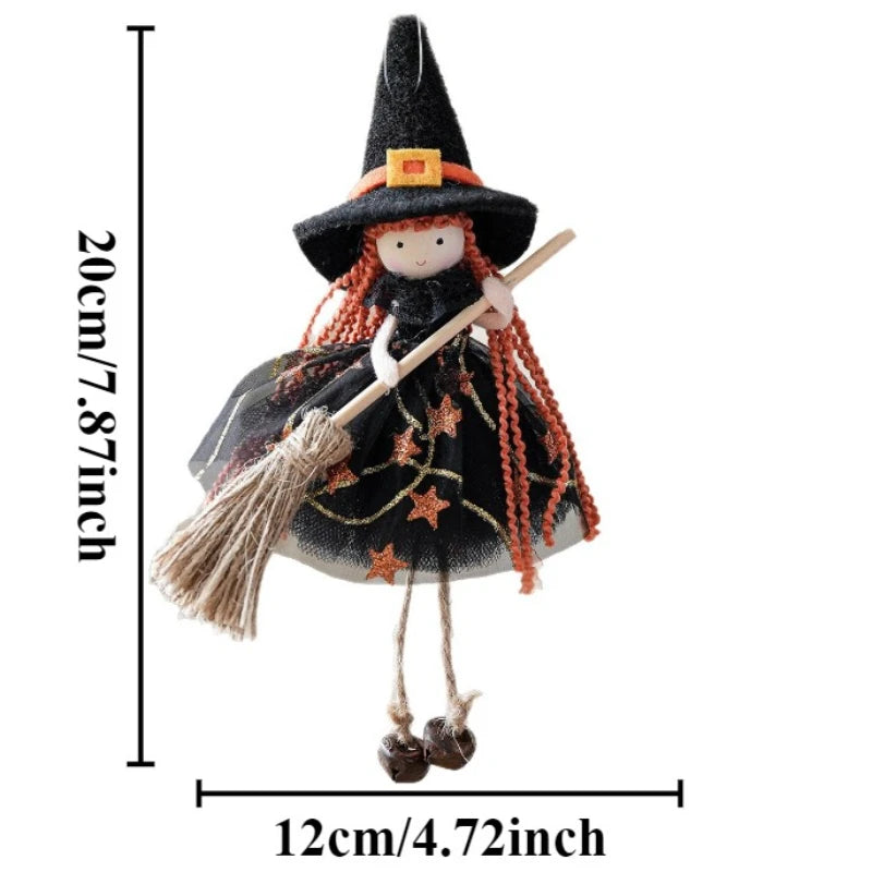 Cute Halloween Witch Pendant Halloween Decoration Home Decor Pumpkin Ghost Witch Hanging Pendant Halloween Creative Gift