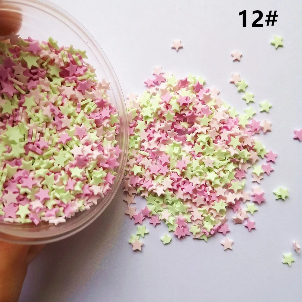 100g DIY Polymer Clay Fake Candy Sweets Sugar Sprinkle Decorations for Fake Cake Dessert Simulation Food Dollhouse Gifts