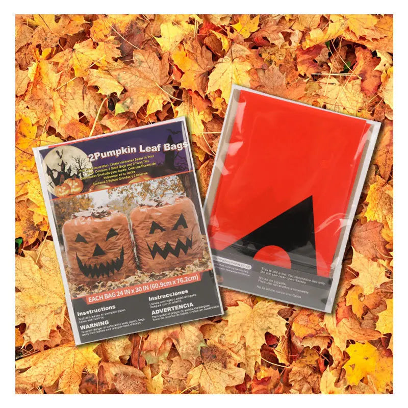 Large Halloween Pumpkin Plastic Garbage Leaf Bags For Home Outdoor Garden Yard Decoration Lawn Bag Happy Halloween Party Props