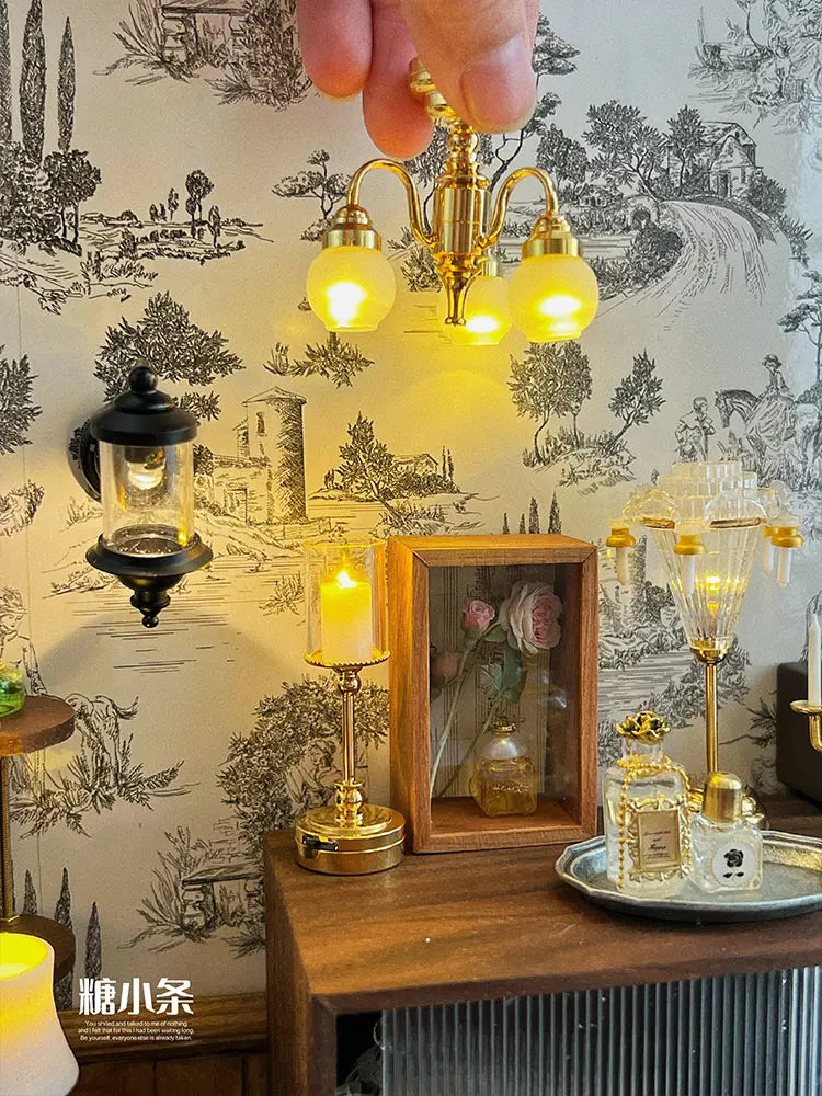 1/6 Doll House Model Furniture Accessories Led Lights Battery Operated 1/12 Desk Lamp Bjd Ob11 Gsc Blyth Soldier Lol Miniatures