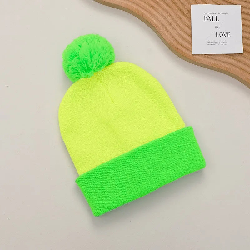 2pc Halloween Cosplay Funny Beanie Hat and Gloves, Character Park Knit Hat Winter Christmas Costume Accessories