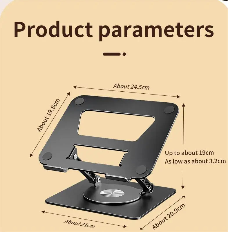 LS652 Laptop Stand Aluminium Alloy Foldable Tablet Rotale Stand Macbook Laptop Portable Fold Holder Cooling Bracket Support