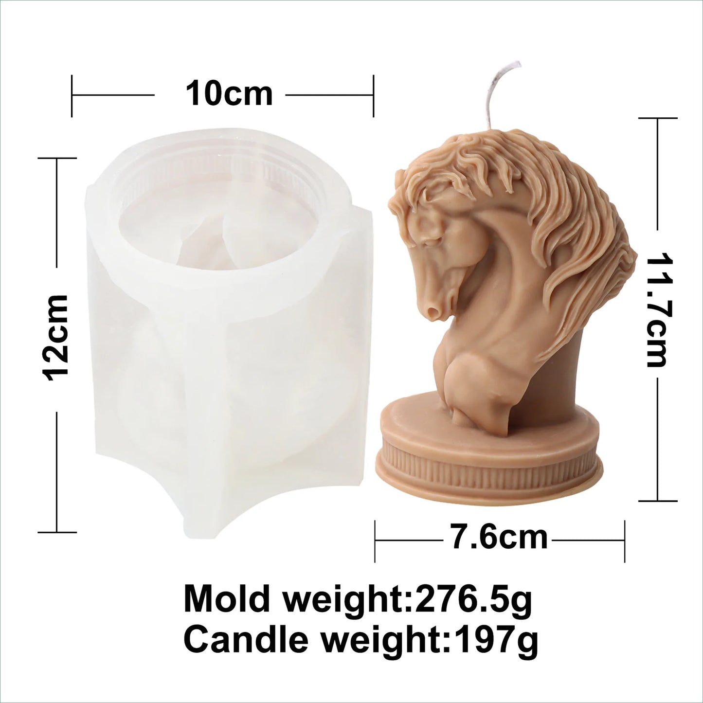 DIY Running horse candle silicone mold Running horse resin silicone mold Run horse concrete cement gypsum molds Christmas gift