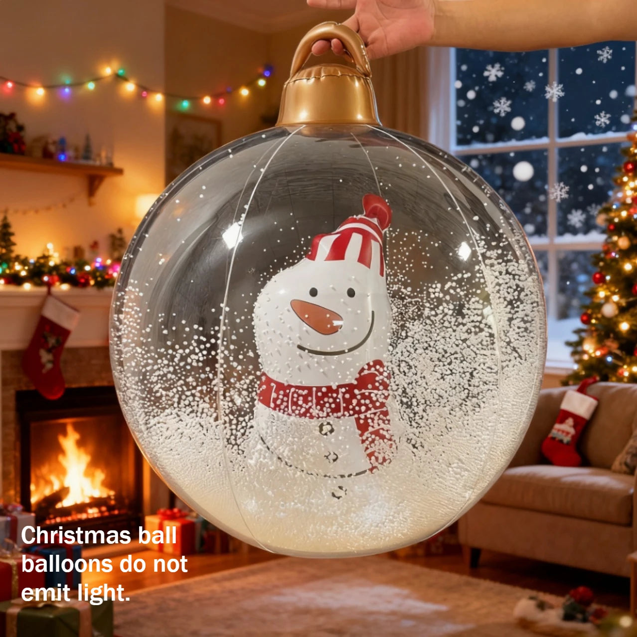 60CM/23.62inch Xmas Balls: Snowman, Christmas Tree & Santa Designs, Home/Yard Decor & Christmas Gift