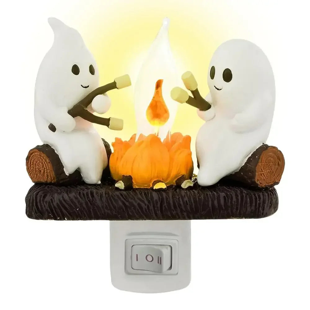 Halloween Decoration 2024 New GHOSTS ROASTING CAMPFIRES MORES Chost Design Lamp Halloween Home Decorations