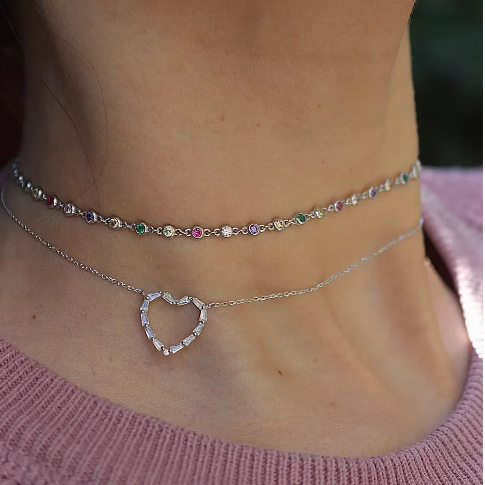 2025 Gold Color rainbow colorful cz lip butterfly heart cute lovely lucky charm bracelet elegant Luxury fashion women jewelry