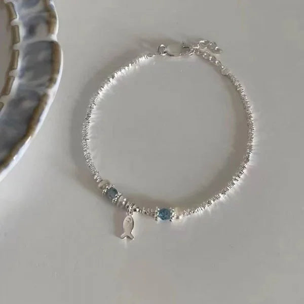 Sparkling Cherry Blossoms Butterfly Bracelet Women's Fashion Temperament Wave Moon Flower Adjustable Bracelet Wedding Jewelry