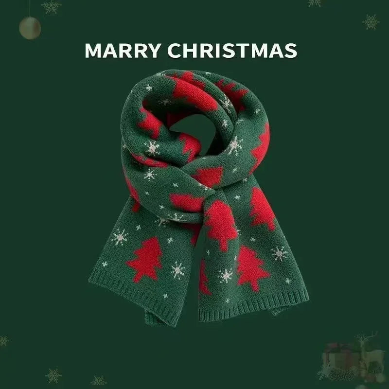 fashionable Christmas Tree scarf warm shawl Christmas scarf student couple Christmas gift 2026 Winter Warm Neck Protection Scarf