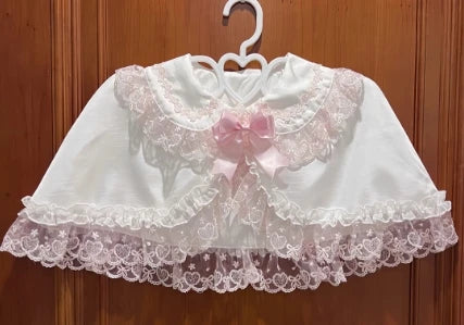 Original Design Lolita Jsk Suspender Dress Sweet Girl Women's Long Sleeve Inner Shirt Cute Princess Sling Cake Dress with Cape