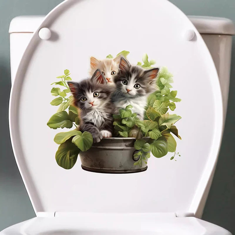 C204# Cute Puppy Wall Sticker For Kids Room Background Home Decoration Mural Living Room Wallpaper Funny Decal