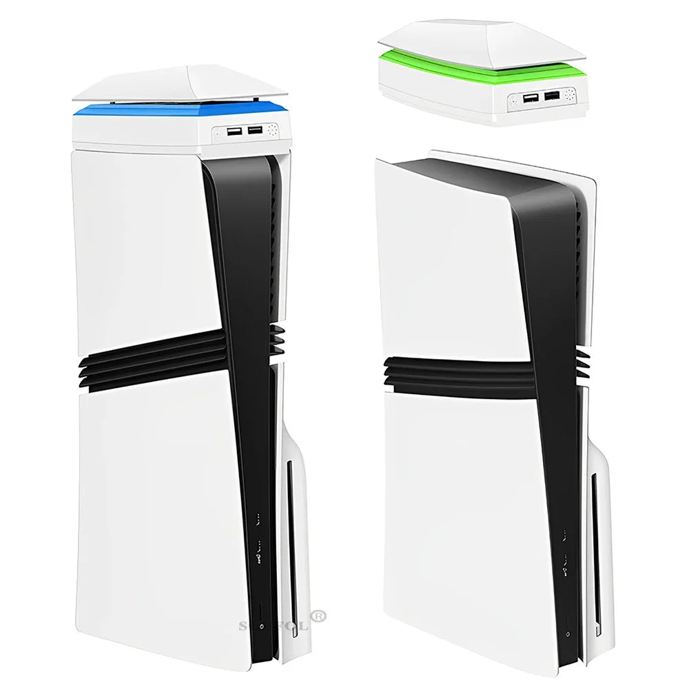 NEW Top Cooling Fan For PS5 pro Dust-proof Upper RGB Game Cooler Stand Heat Dissipation Cooling System for PS5/PS5 Slim/PS5 PRO