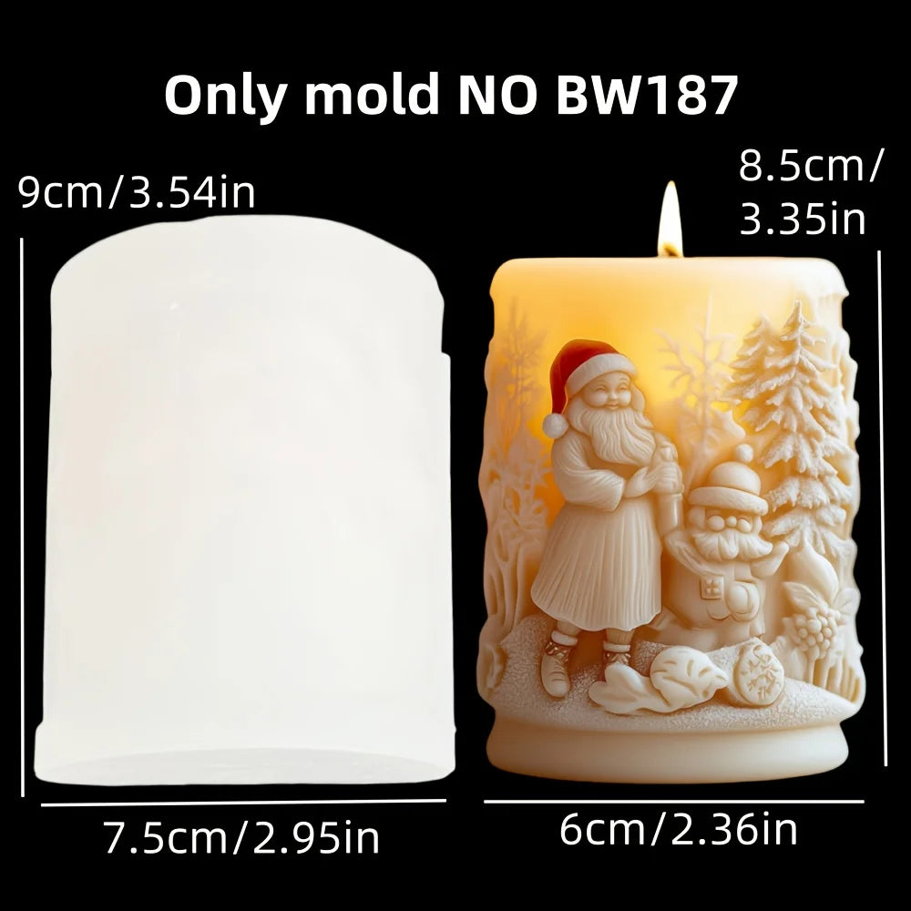 Love Owl Candle Silicone Mold Wear Christmas Hat Owl Resin Mold Christmas Heart Owl Gypsum Mould Craft Molds Christmas Gift