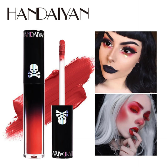 Vampire Black Purple Halloween Christmas Lipstick Moisturizing Waterproof Matte Lip Glosses Pigmented Lip Tint Makeup