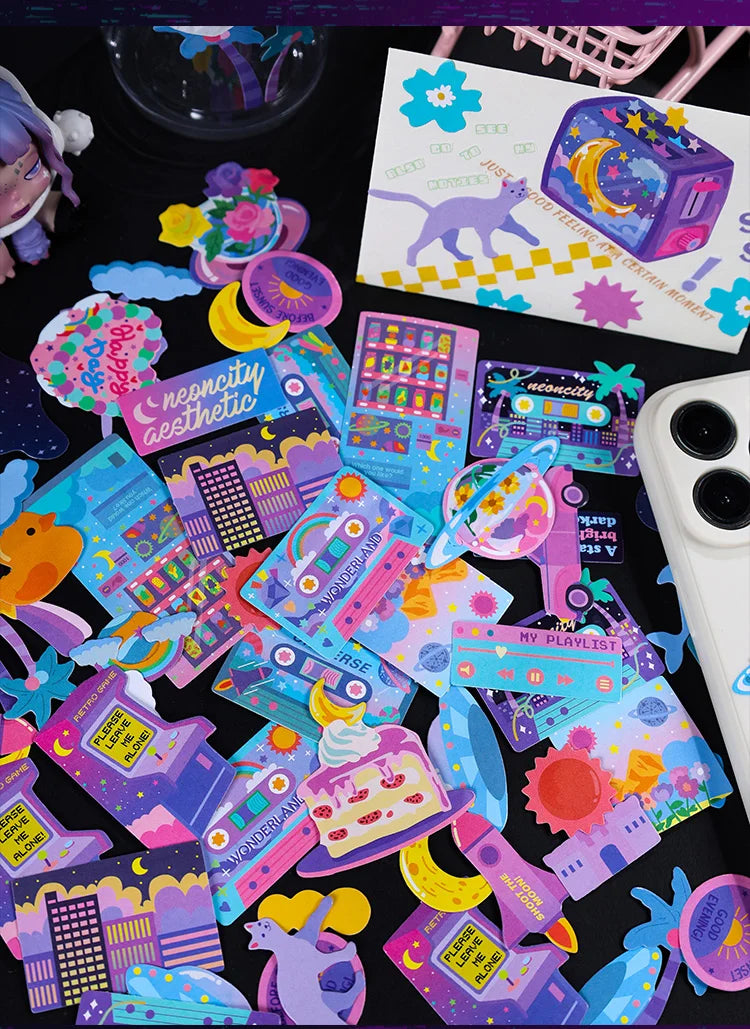 30 Pcs Kawaii Cartoon Handbook Stickers Pack Journals Labels Sticker Collage Decorative Scrapbooking Stationery School Supplies
