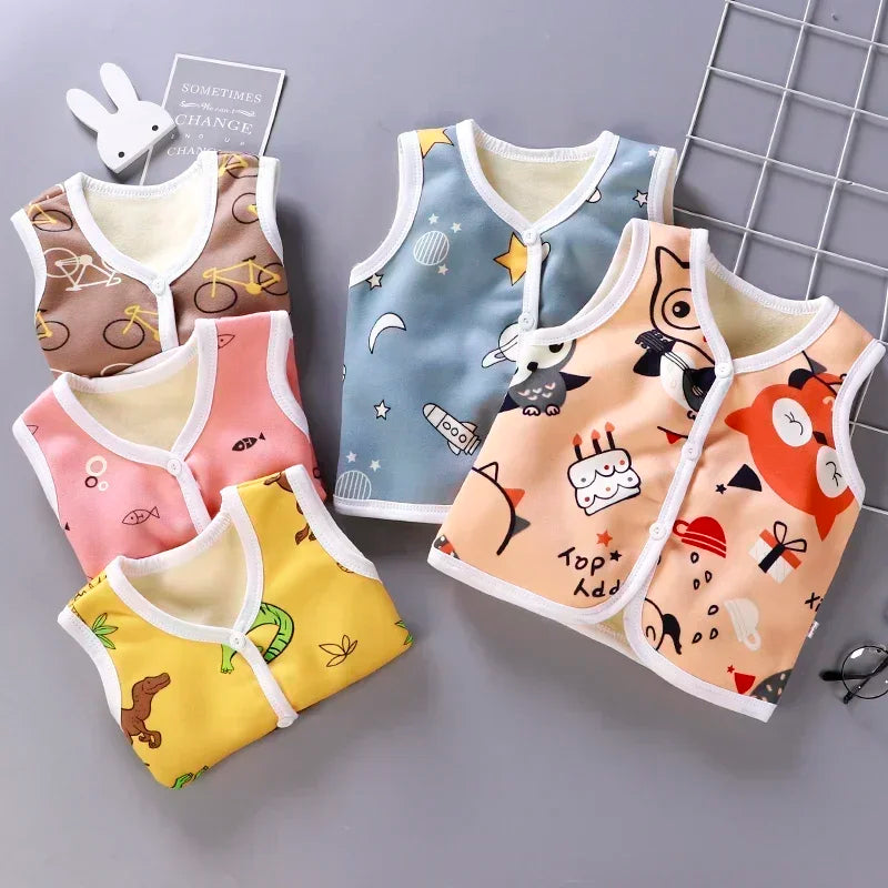 Unisex 6M-6Y Fall Vests Baby Girl Winter Clothes Kids Waistcoats Cardigan Children's Clothing Toddler Vest Boy Jacket Corduroy