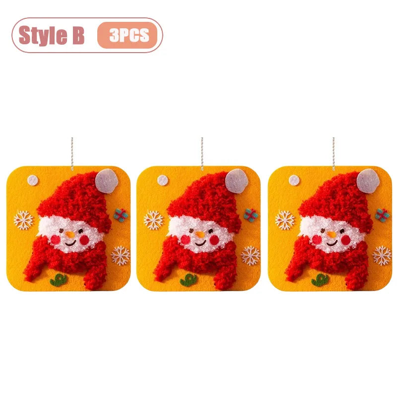 1-10PCS Christmas Gift DIY Felt Sewing Kit for Kid Handicraft Activity Preschool Toy Thread Painting Educational Craft Materials