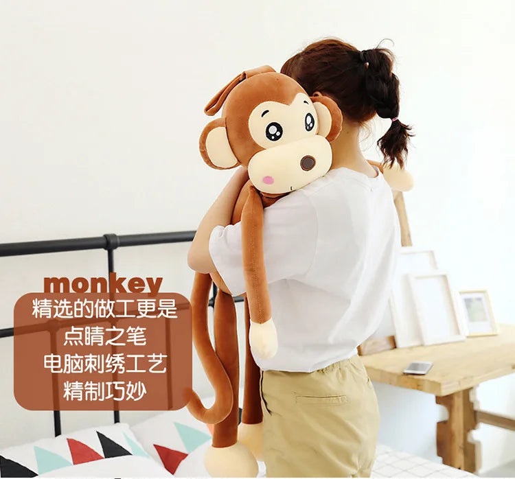 Creative Cute Cartoon Plush Toy Animal Monkey Long Arms And Long Legs Doll Baby Sleeping Comfort Pillow Christmas Gift