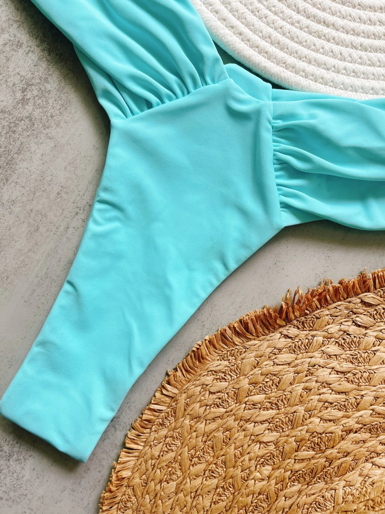 Sexy Bandeau High Cut Bikini Women Swimwear Female Swimsuit Two-pieces Bikini set Pleated Padded Bather Bathing Suit Swim