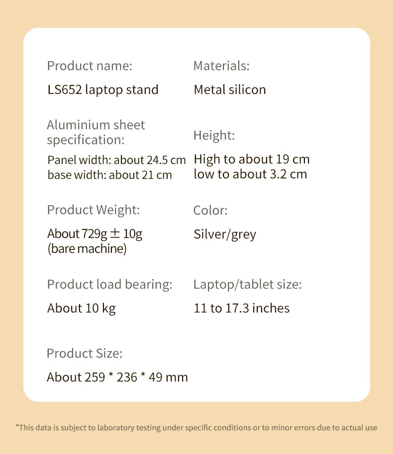 LS652 Laptop Stand Aluminium Alloy Foldable Tablet Rotale Stand Macbook Laptop Portable Fold Holder Cooling Bracket Support