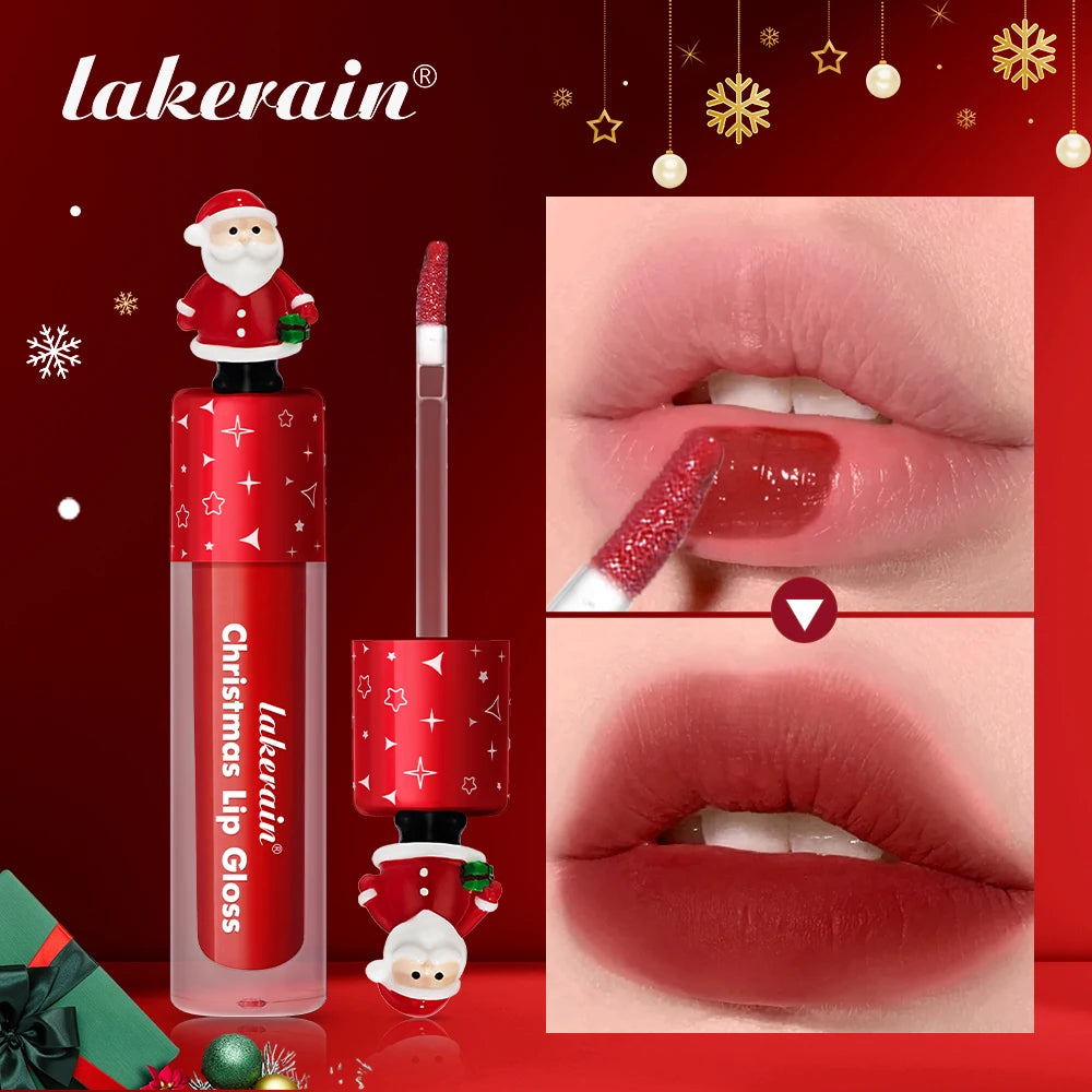 Lakerain Christmas Lip Gloss Set Long Lasting Moisturizing Waterproof Portable Travel Kit Ideal Thanksgiving Christmas Gift