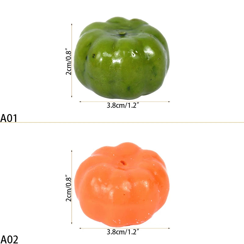 25/50pcs Mini Artificial Pumpkin Simulation Vegetable Halloween Decoration Home Halloween Party DIY Fake Pumpkin Decor Props 7z