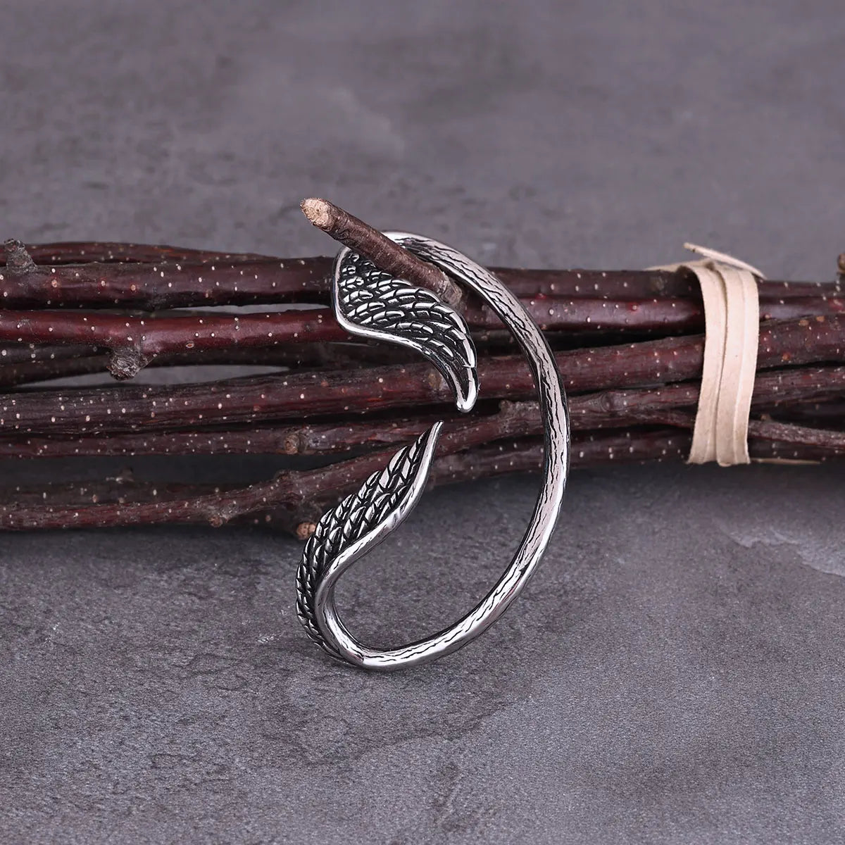 Viking Angel Wings Men's and Women's Fashion Earrings Stainless Steel Hanging Earrings Wrap Around Earrings Personalized Jewelry