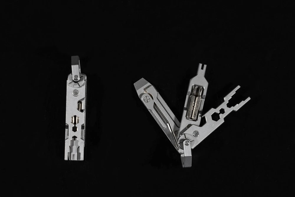 EDC TItanium Alloy with Titanium Key Ring Pry Bar Screwdriver Bottle Opener Handle Multi-tool profession Portable Outdoor Tools