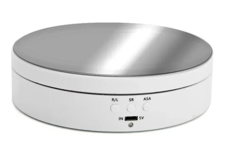 Electric 360 Degree Rotating Display Stand 3Speed Mirror Turntable Jewelry Stand Battery/USB Power Supply,Photography Shooting