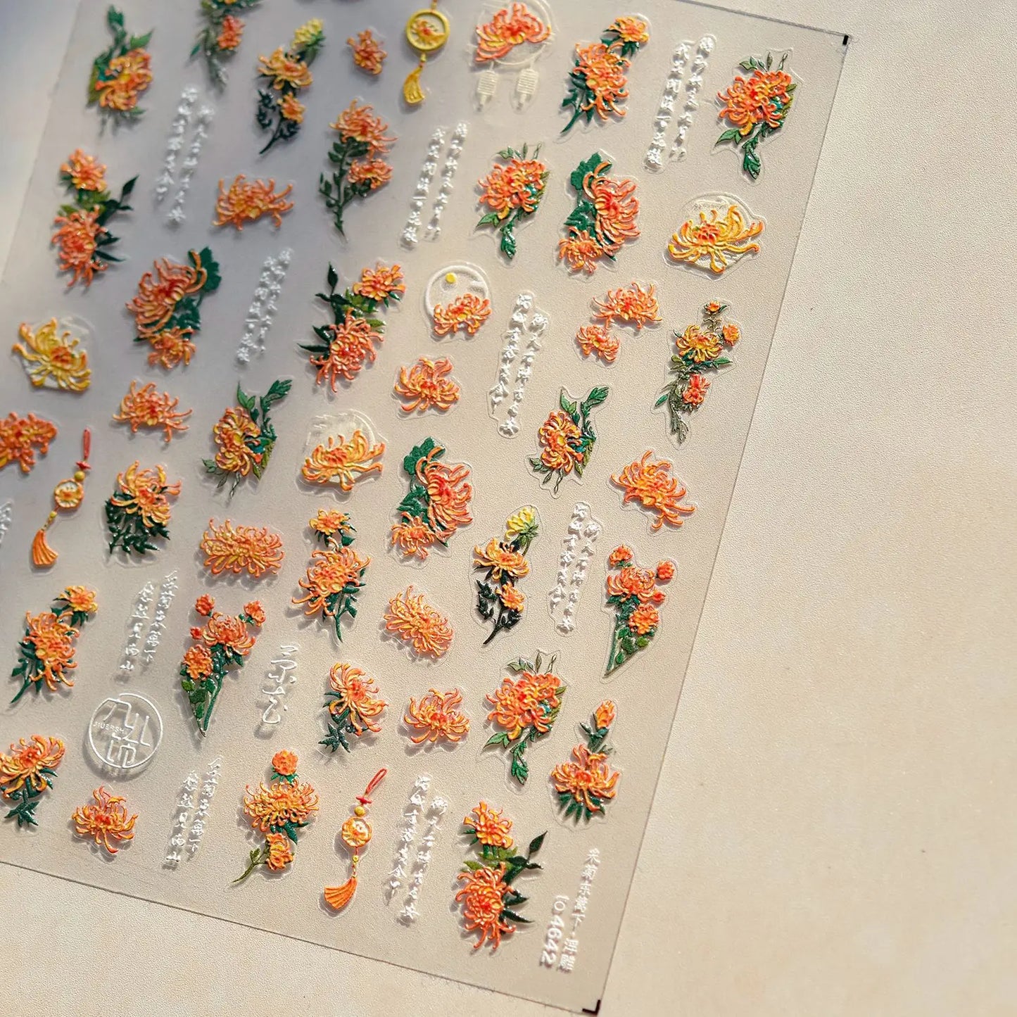 Classic Red Maple Leaves Golden Ginkgo Autumn Harvest 5D Nail Art Sticker Cute Pumpkins Ladybug Mushrooms Adhesive Manicure Deca