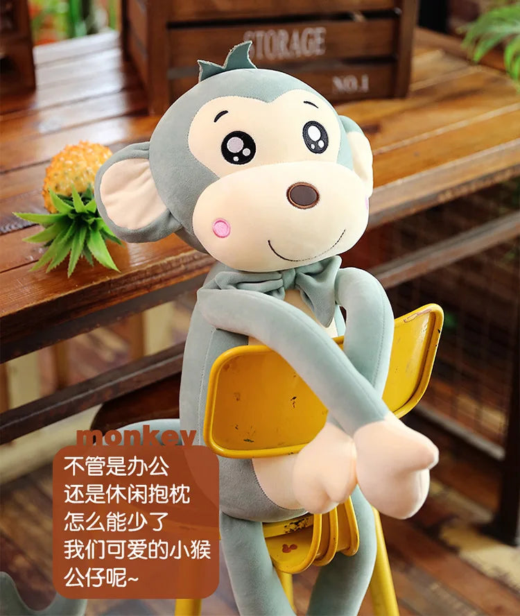 Creative Cute Cartoon Plush Toy Animal Monkey Long Arms And Long Legs Doll Baby Sleeping Comfort Pillow Christmas Gift