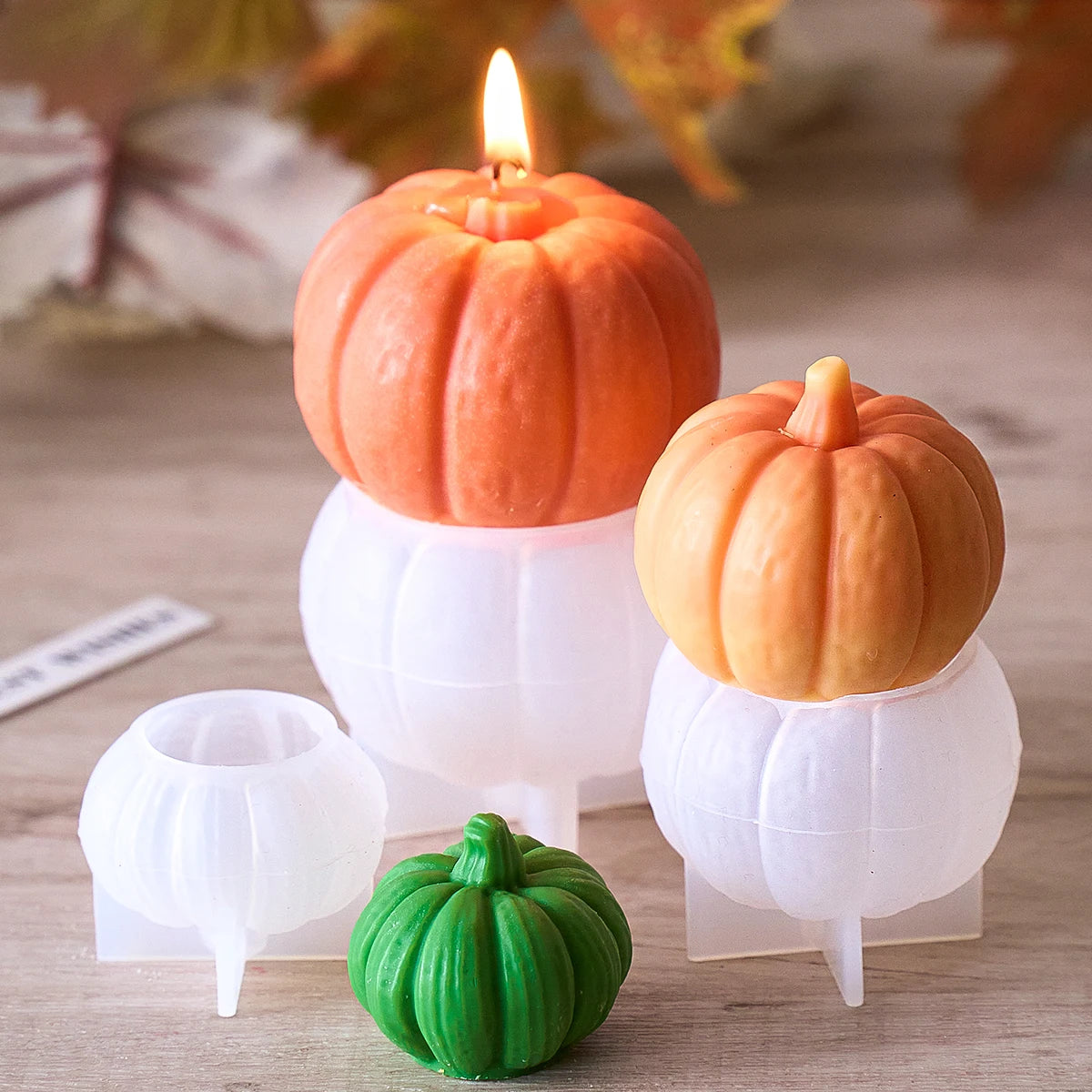 Halloween Ornaments Candle Silicone Mold DIY Handmade Pumpkin Aromath Soap Plaster Resin Craft Casting Molds Home Deco Art Gifts
