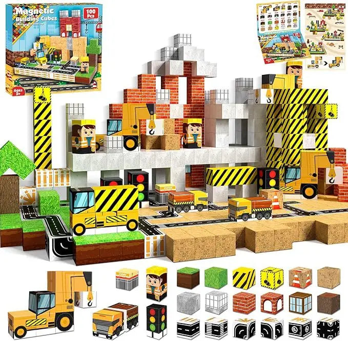 Magnetic Building Blocks DIY Magnets Toys Mine World Magnet Cubes Stacking STEM Toys Construction Toys Children's Christmas Gift