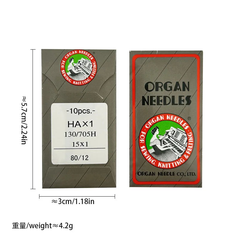 HA*1 Sewing Needles Japan ORGAN House Sewing Machine Needles for SINGER BROTHER size 8,9,10,11,12,14, 16 ,18