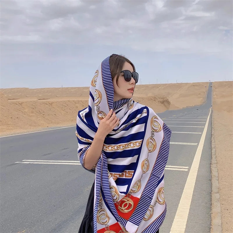Travel Beach Sunscreen Scarves for Women Bikini Large Sarong Wrap Scarf Brazilian Swimsuit Bathing Cover-ups 17 Styles 90x180cm