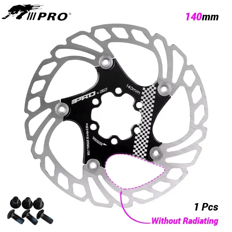 IIIPRO 6-Bolt Brake Disc 160mm/180mm/203mm Brake Disc Rotor Floating Cooling Heat Dissipation DH 6 Inch MTB/Road Bike